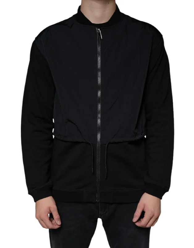 MSGM  Cotton Full Zip Bomber Long Sleeves Men's Jacket (Pre-Owned)