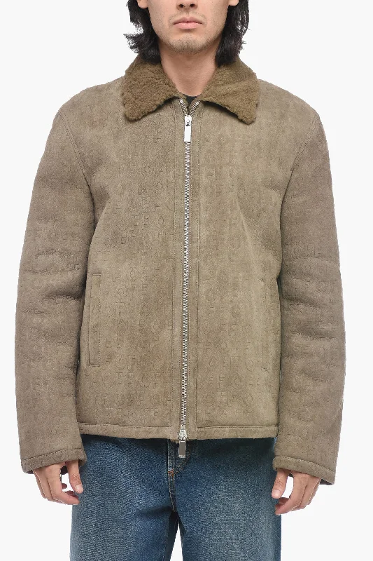 Off-White Logoed Shearling Jacket