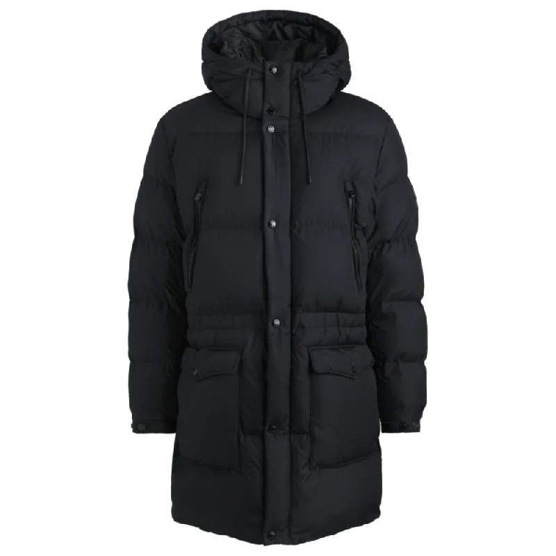 Water-repellent puffer jacket with logo detail