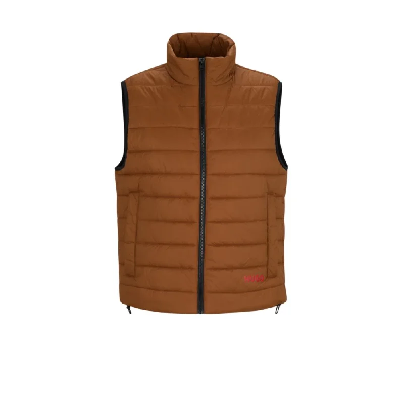 Water-repellent slim-fit gilet with logo detail