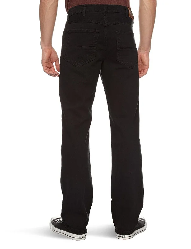 MENS FARAH STRAIGHT CUT 12 OZ STRETCH DENIM WITH DOUBLE STITCH IN BLACK WAIST 30 TO 64 & INSIDELEG 30/32/34