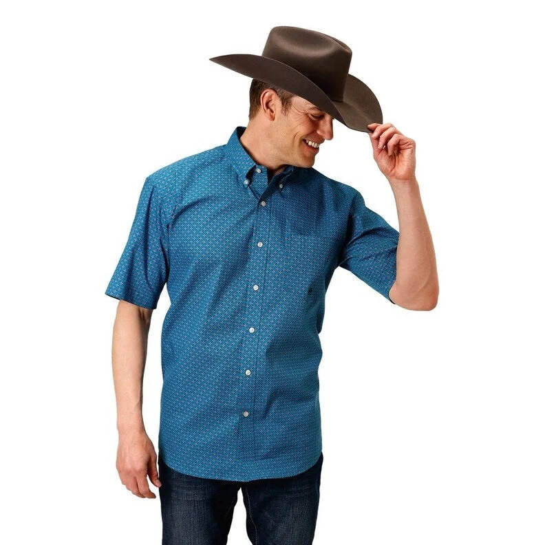 Roper Western Shirt Mens S/S Circuit Purple 03-002-0326-2008 PU