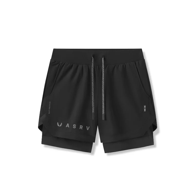 0865. Tetra-Lite® 5" Liner Short - Black "Reflective Classic"