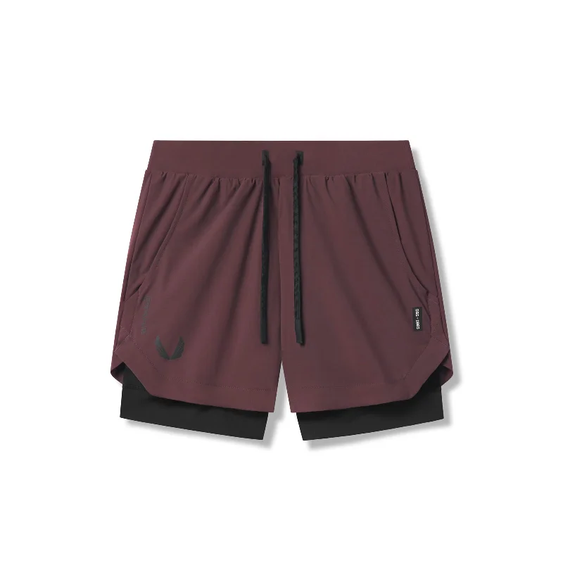 0865. Tetra-Lite® 5" Liner Short - Plum "Wings"/Black