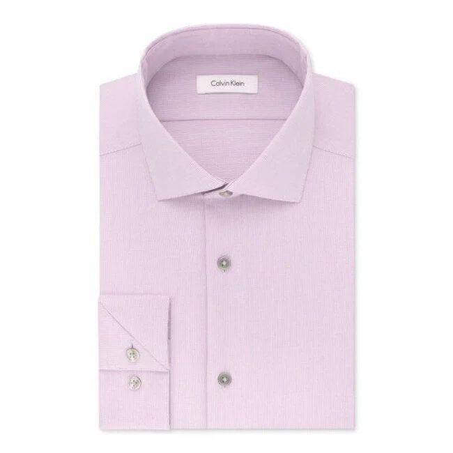 Calvin Klein Men's Cotton Slub Button-Down Shirt Pink Size Xx-Large