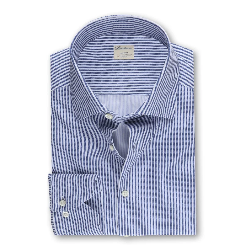 Casual Striped Jersey Stretch Shirt - Stenströms