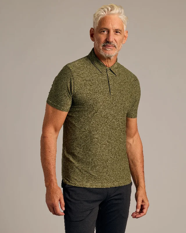 Dark Heather Pear Active Polo 2.0