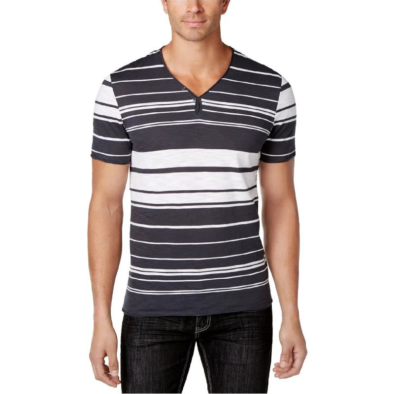 I-N-C Mens Textured Y-Neck Basic T-Shirt