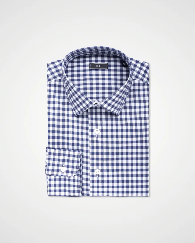 Kennedy Navy Gingham Shirt