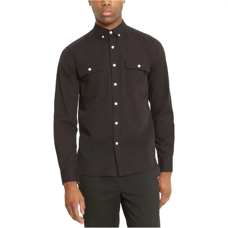 Kenneth Cole Mens Dual Pocket Button Up Shirt