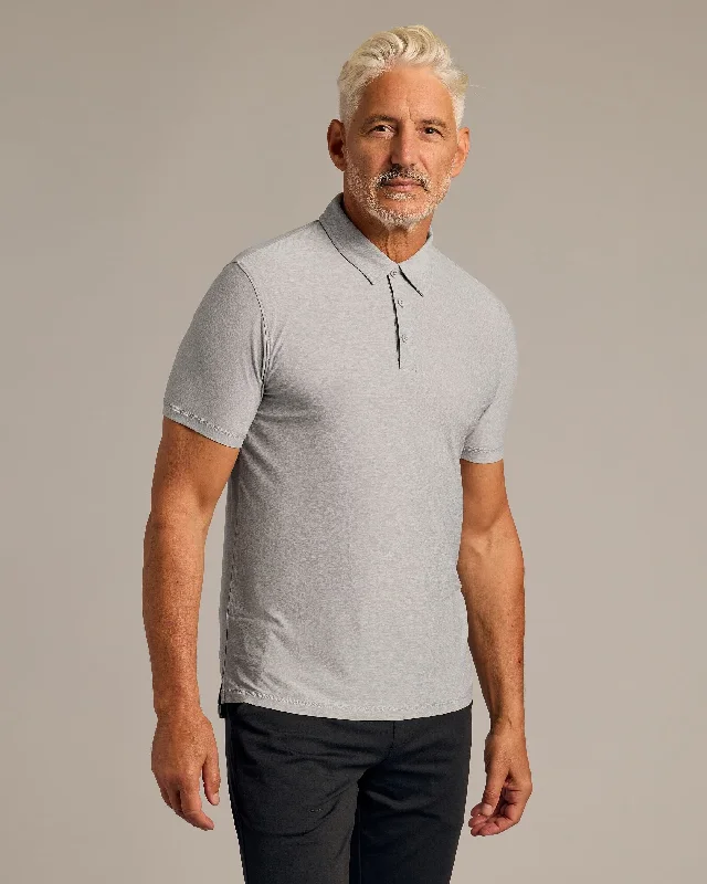 Light Heather Gray Active Polo 2.0