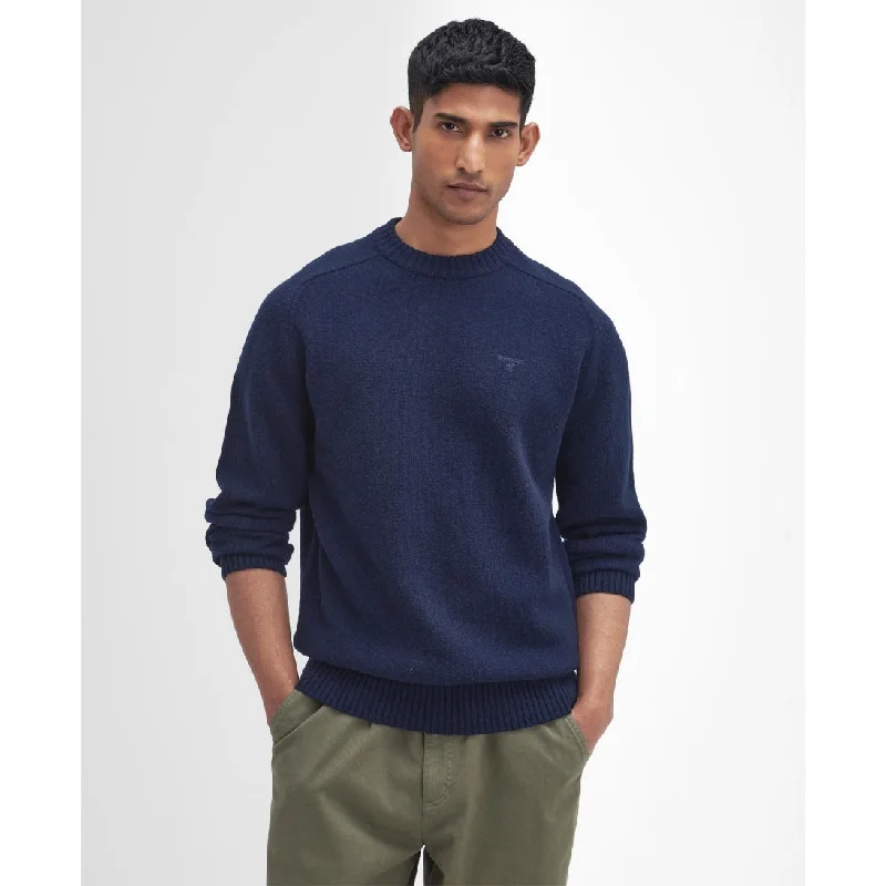 Barbour Grangetown Pure Wool Crew Neck Jumper MKN1584NY91 Navy