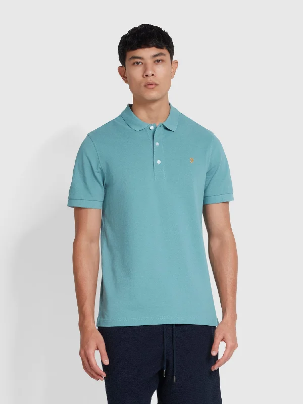 Blanes Short Sleeve Polo Shirt In Brook Blue