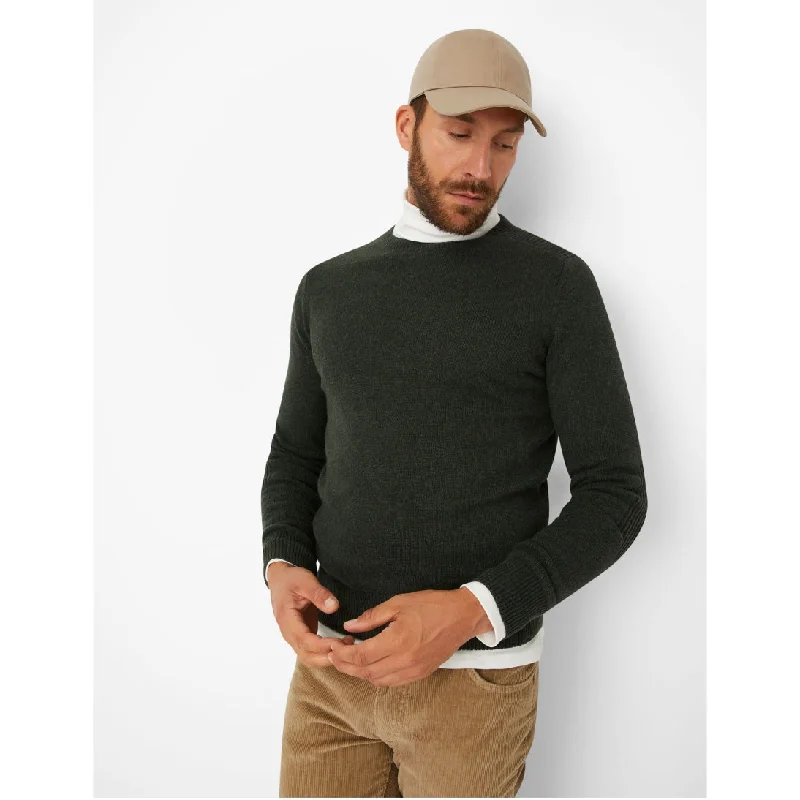 Brax Rick Wool Crew Jumper Olive Green 25-2308