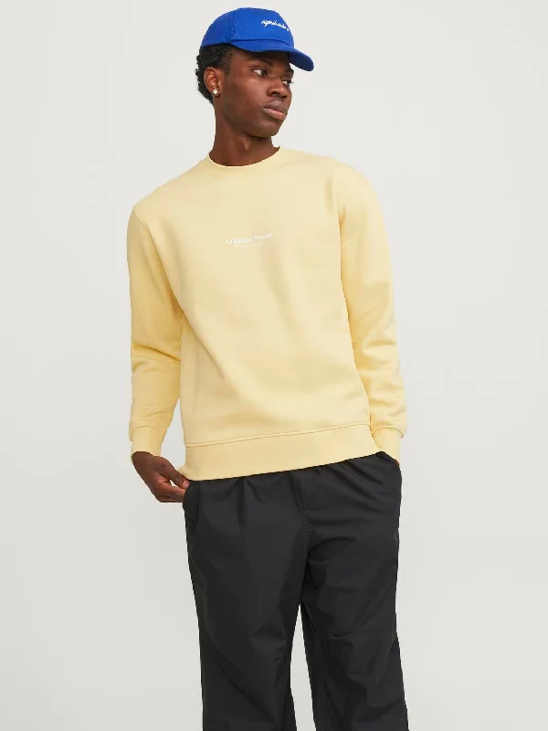 Printed Crew Neck Sweatshirt in Italian Straw