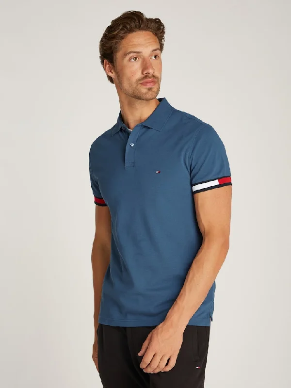 Hilfiger Flag Polo in Aegean