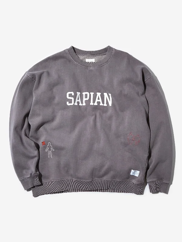 Goodhood Worldwide Sapian Sweat - Washed Black