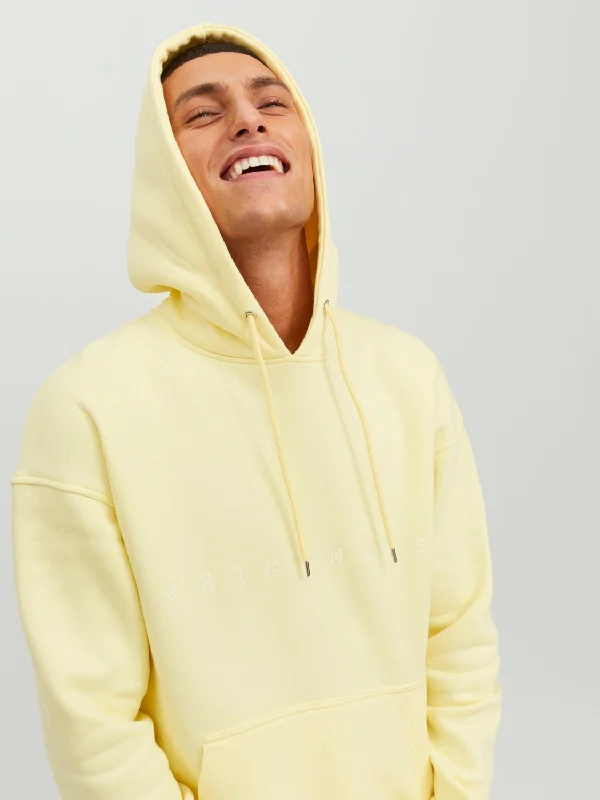 Loopback Relaxed Fit Unisex Hoodie in French Vanilla