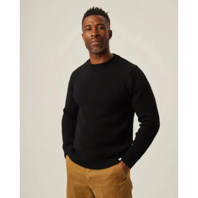 Peregrine Makers Stitch Jumper Black Made in England WJ71008