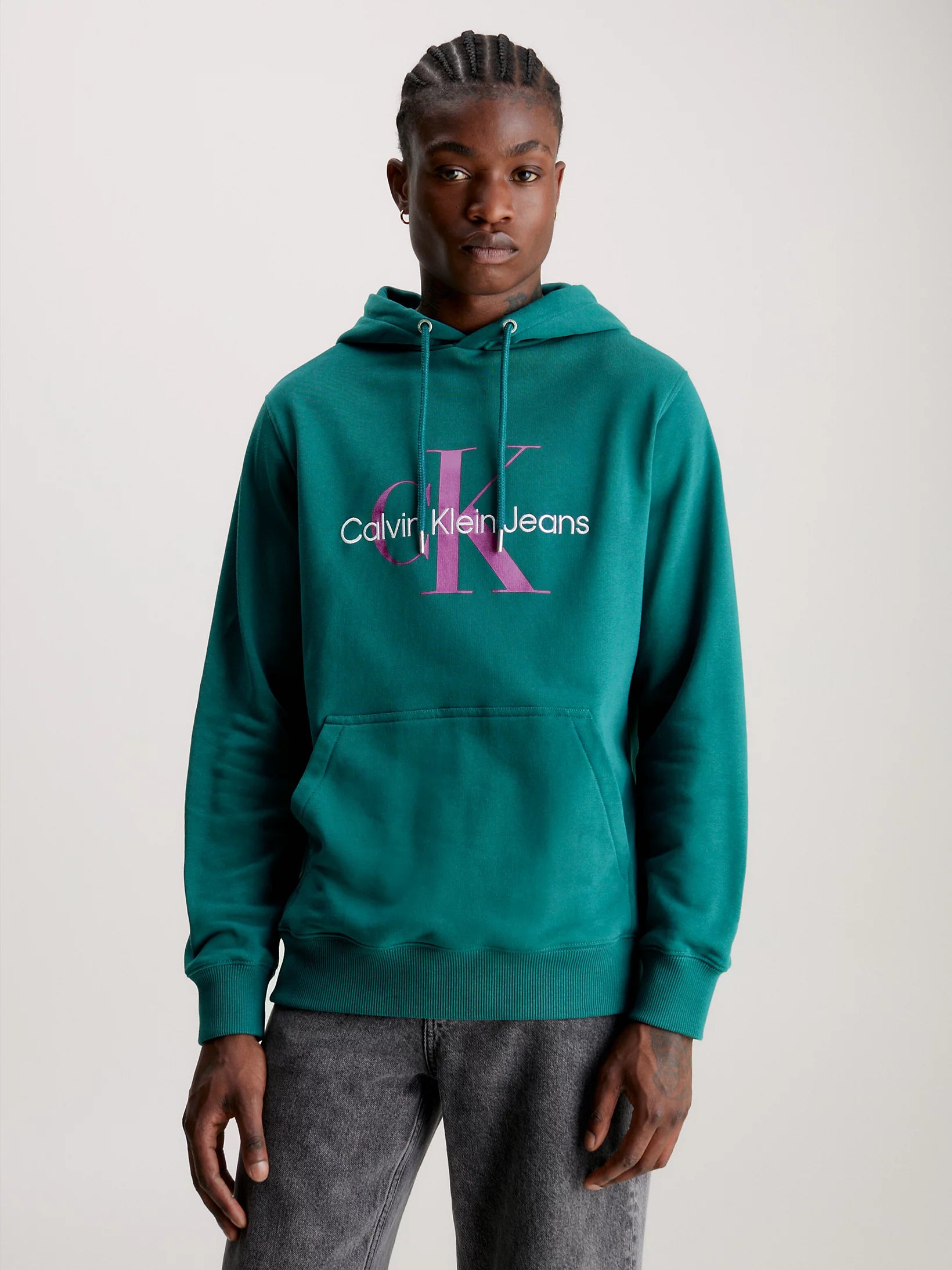 Monogram Hoodie in Atlantic Deep