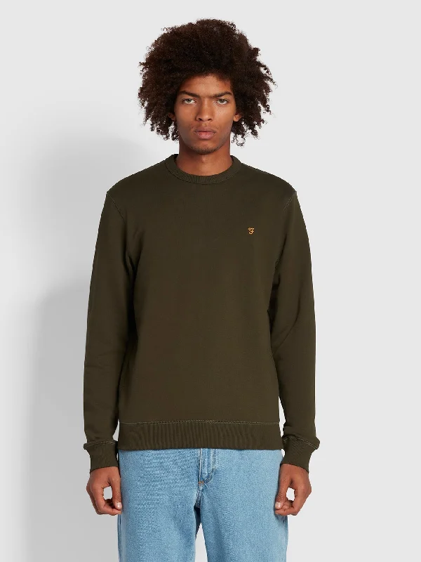 Tim Crew Neck Sweatshirt In Evergreen