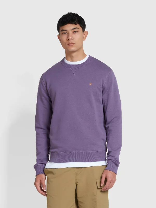 Tim Crew Neck Sweatshirt In Slate Purple