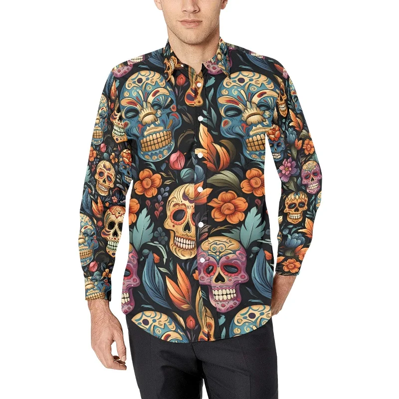 Men's Skulls Long Sleeve Shirt