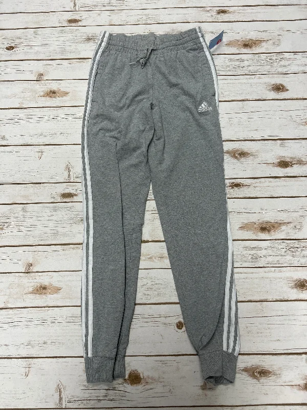 Athletic Pants By Adidas In Grey, Size: S