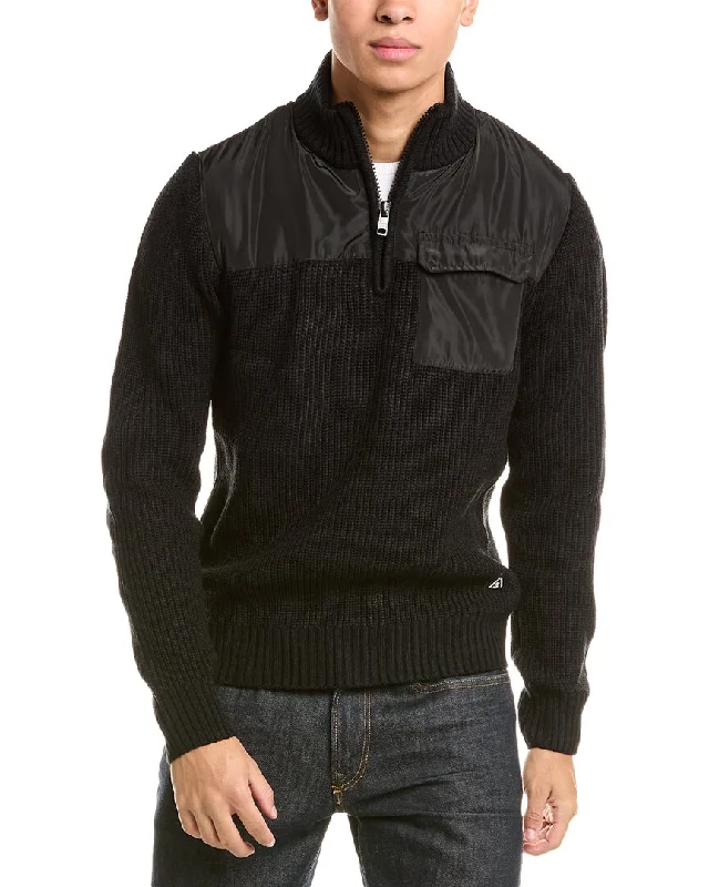 American Stitch Mock Neck 1/4-Zip Sweater