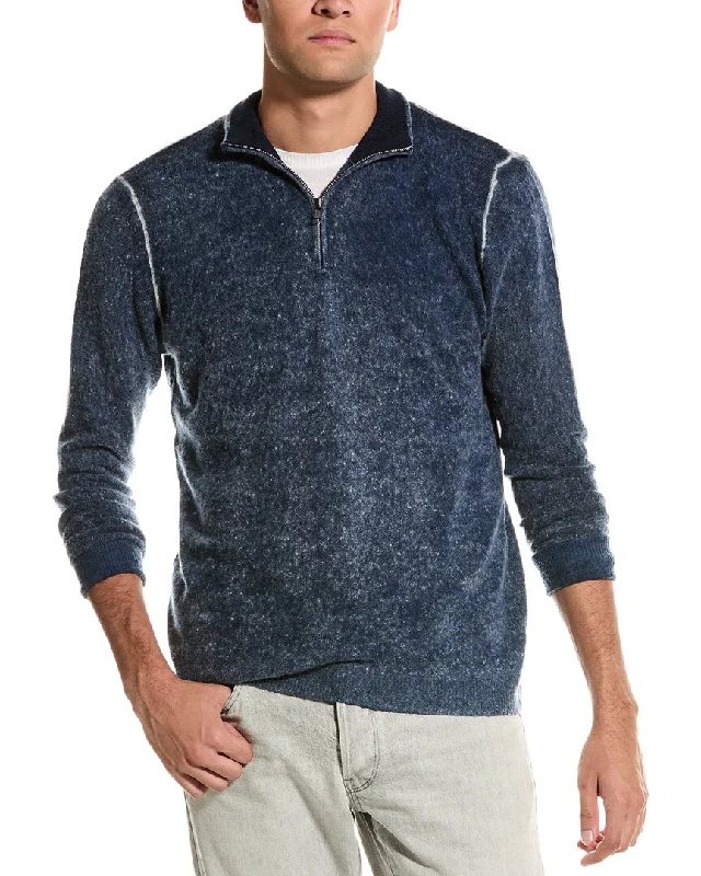 Autumn Cashmere 1/4-Zip Cashmere Mock Sweater