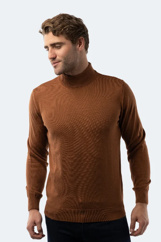 Chestnut Mockneck Sweater