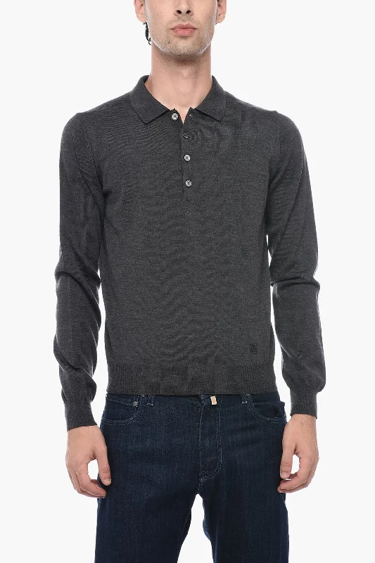 Corneliani Polo Neck Virgin Wool Sweater