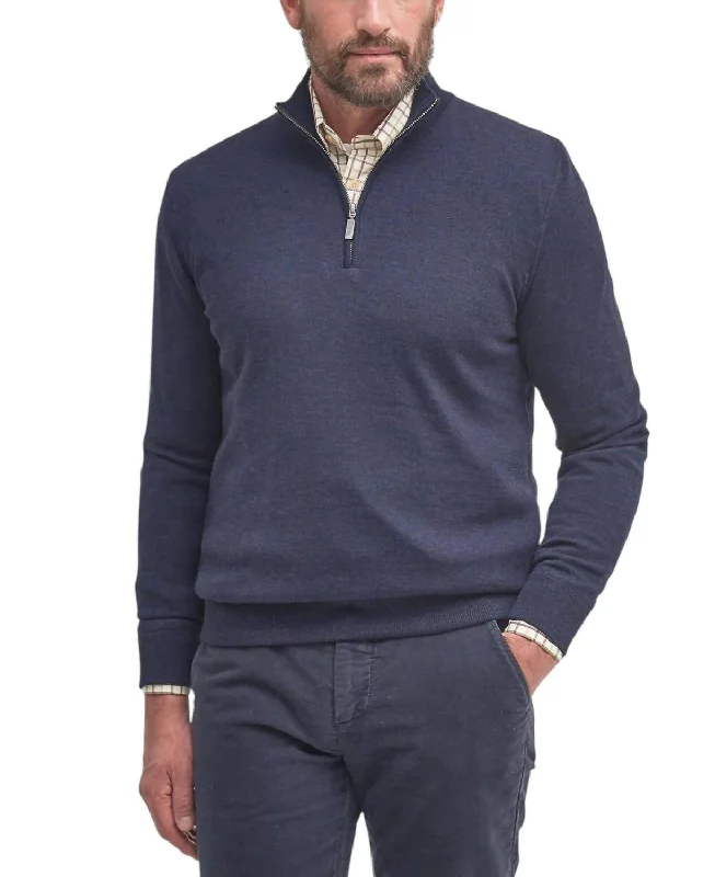 Gamlin Half Zip Pullover In Navy