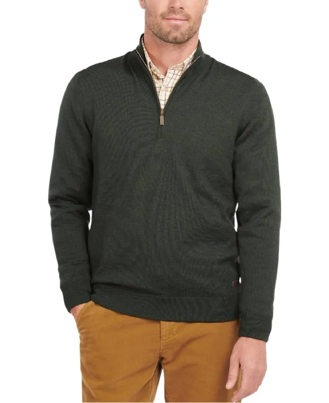 Gamlin Half Zip Pullover In Olive