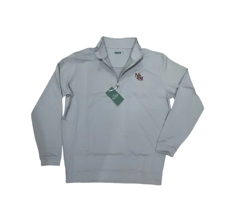 Men's Msu Venture Quarter Zip Top In Alloy