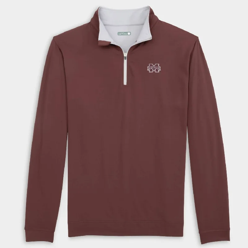 Men's Msu Venture Quarter Zip Top In Maroon