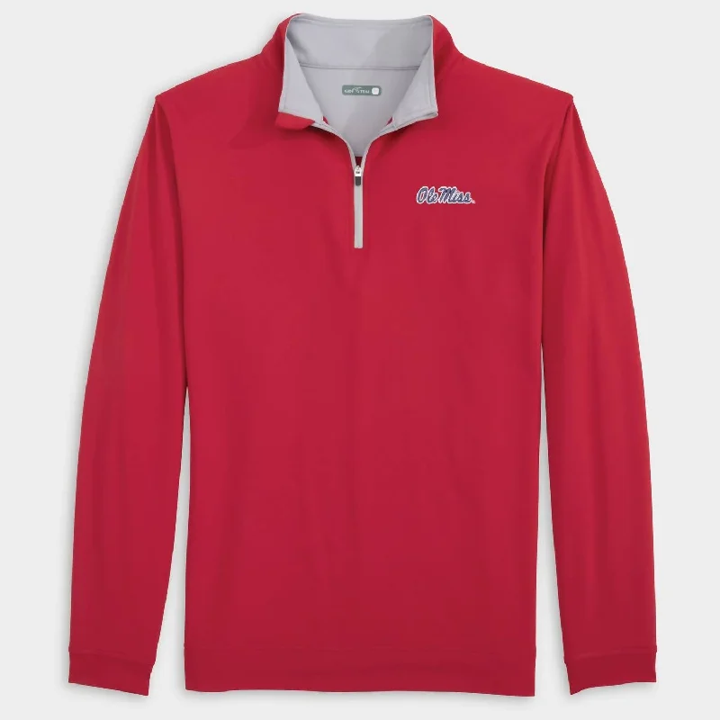 Men's Ole Miss Venture Quarter Zip Top In Cardinal Red