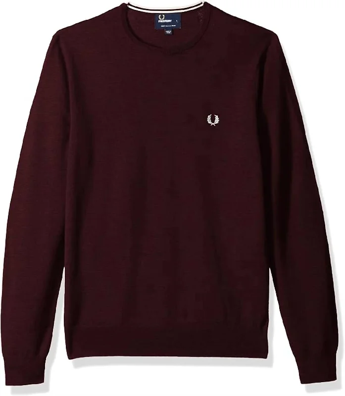 Men's Sweater In Mahogany Marl