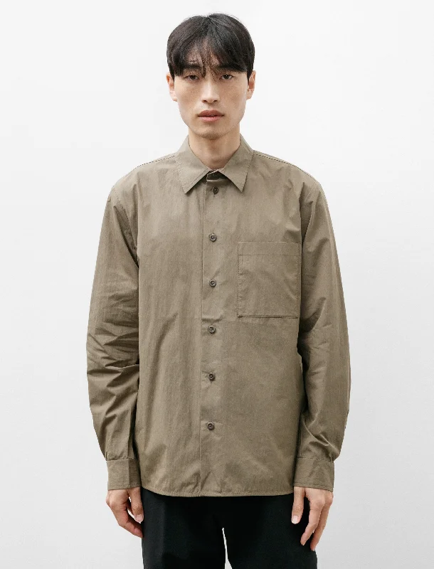 Silas Tech Poplin Shirt Sediment Green