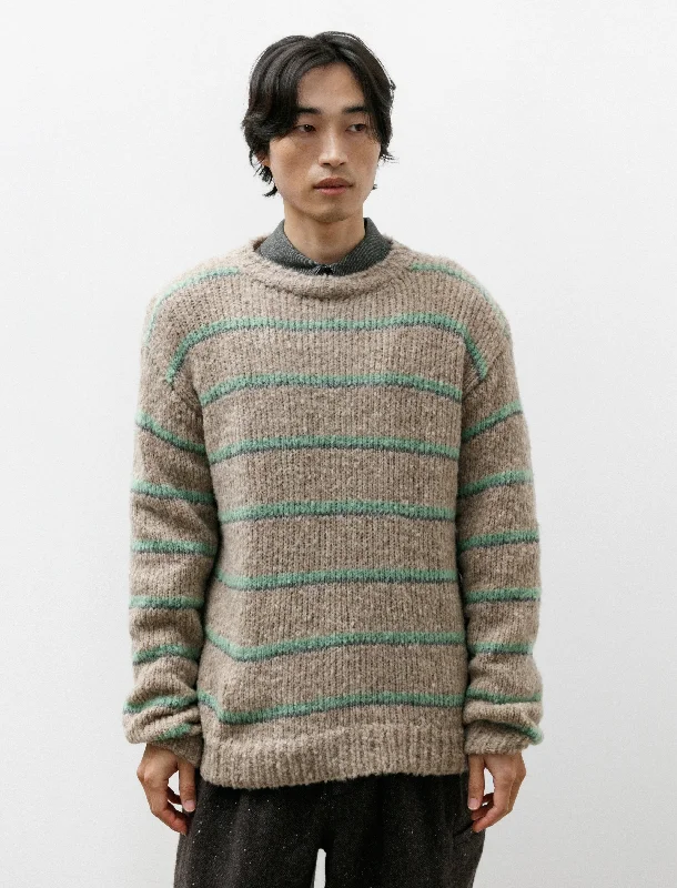 Crew Neck Sweater B Beige Sage