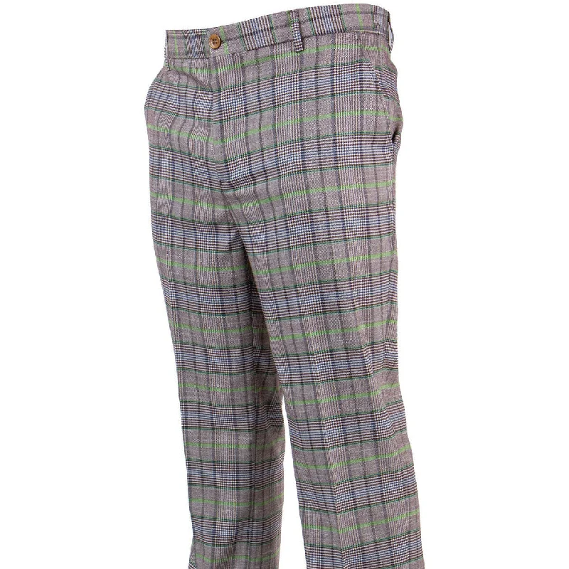 Prestige Brown Blue Green Plaid Pants