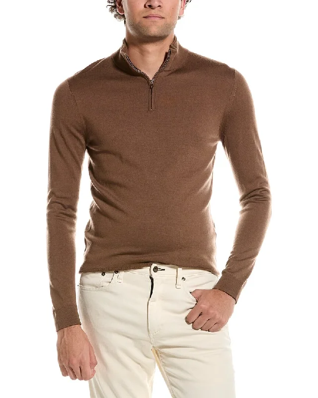 Reiss Blackhall Merino Wool 1/2-Zip Funnel Neck Sweater