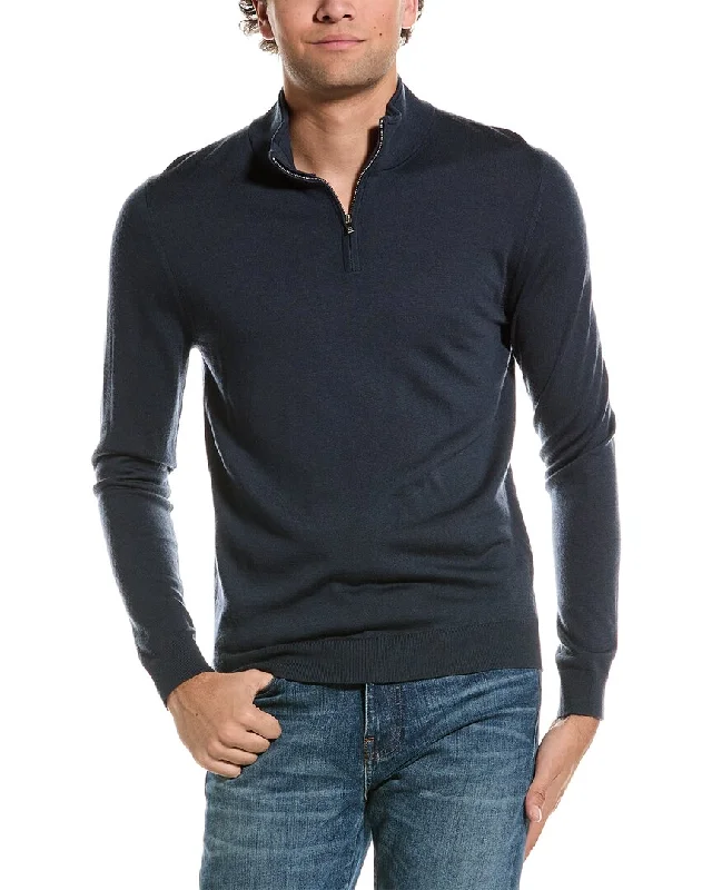 Reiss Blackhall Merino Wool 1/2-Zip Funnel Neck Sweater