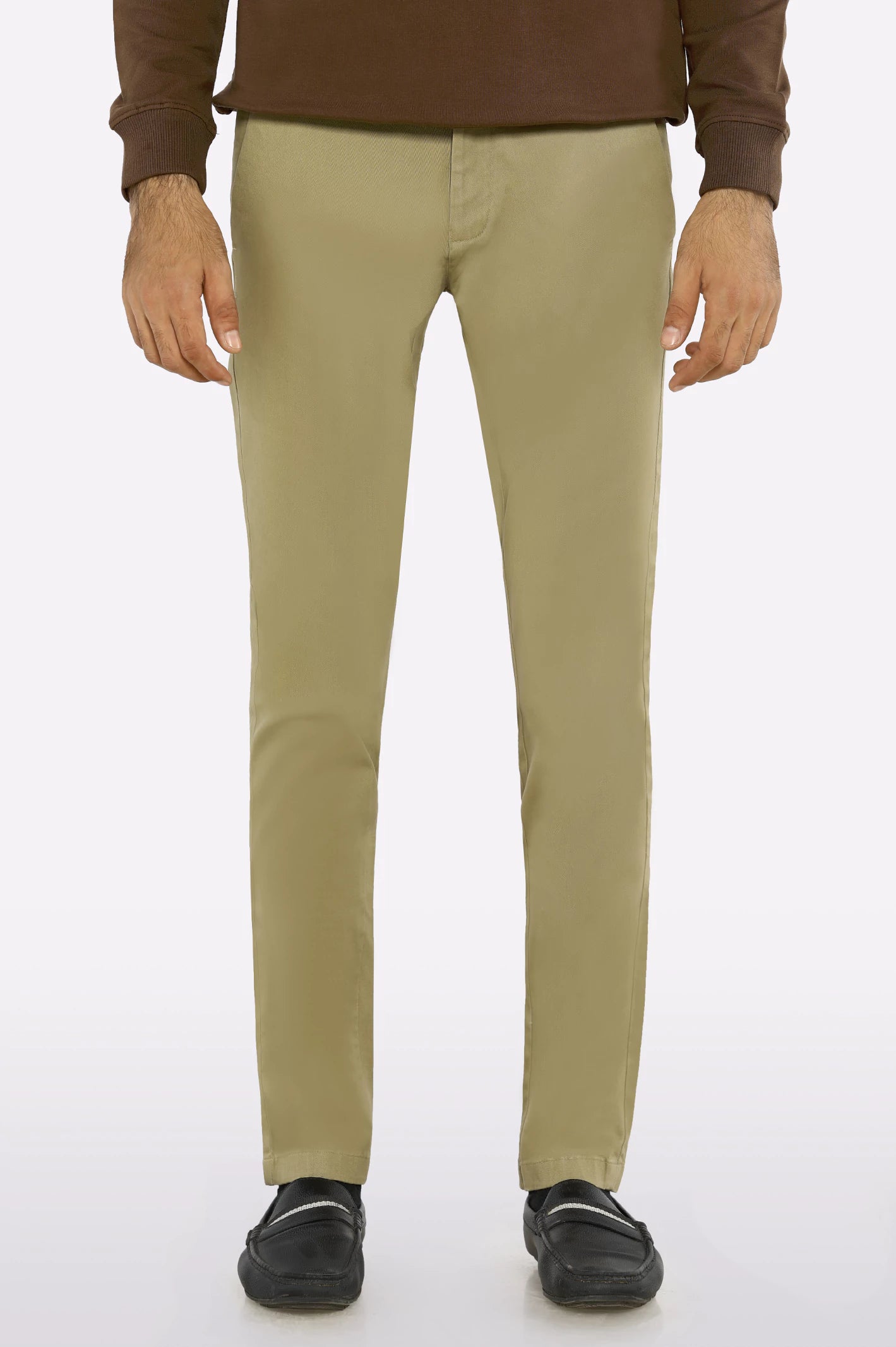 Beige Smart Fit Cotton Chino