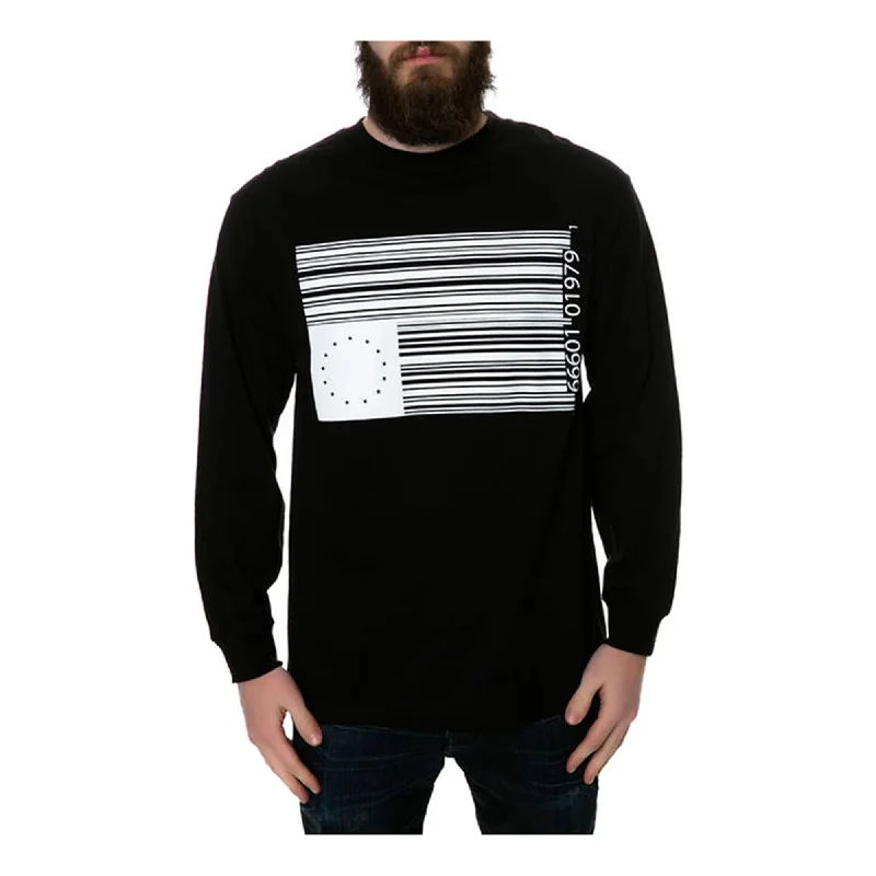 Black Scale Mens The Barcode Rebel Ls Graphic T-Shirt