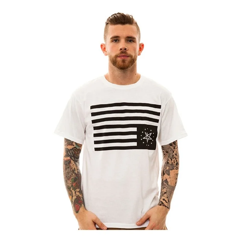 Black Scale Mens The Black Rebels Graphic T-Shirt, White, Small