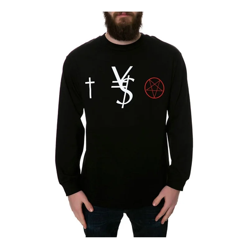 Black Scale Mens The Vs Ls Graphic T-Shirt