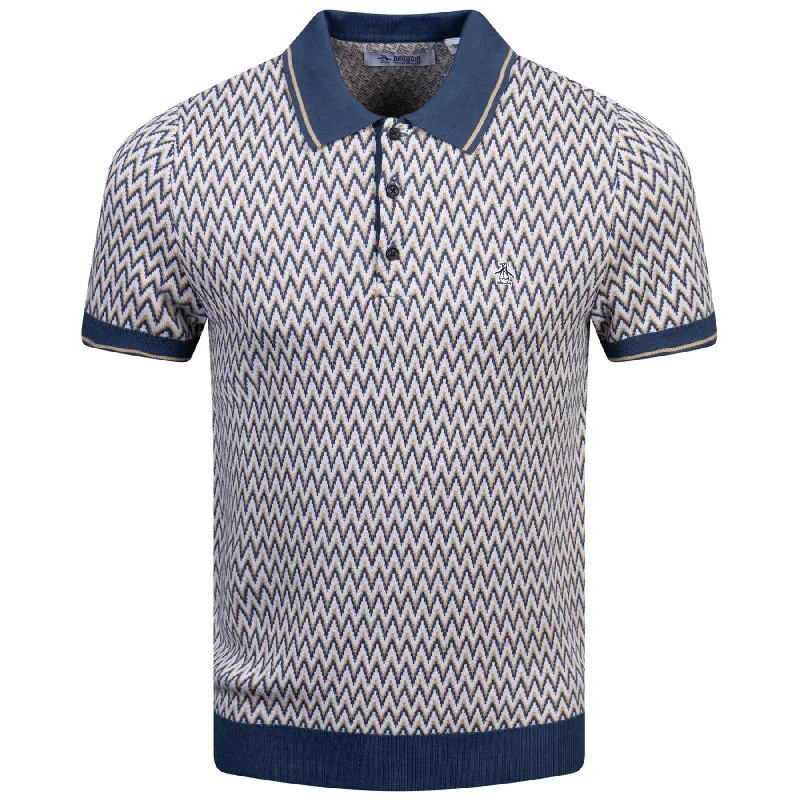 Chevron Jacquard Cotton Polo Birch - AW24