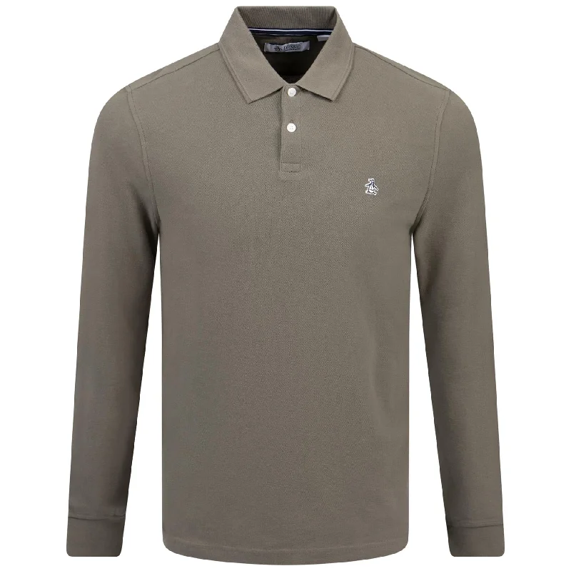 Daddy 2.0 LS Cotton Pique Polo Dusty Olive - AW24