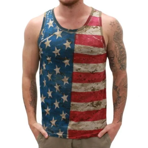 Desert Digital American Flag Half and Half Tank